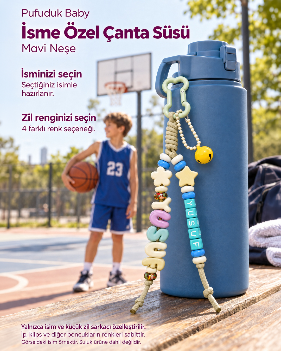 İsme Özel Çanta Süsü – Neşe Serisi