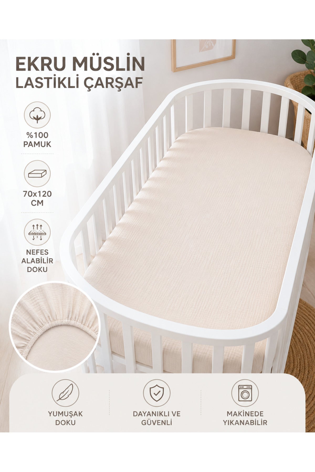 Müslin çarşaf ve nevresim setleri