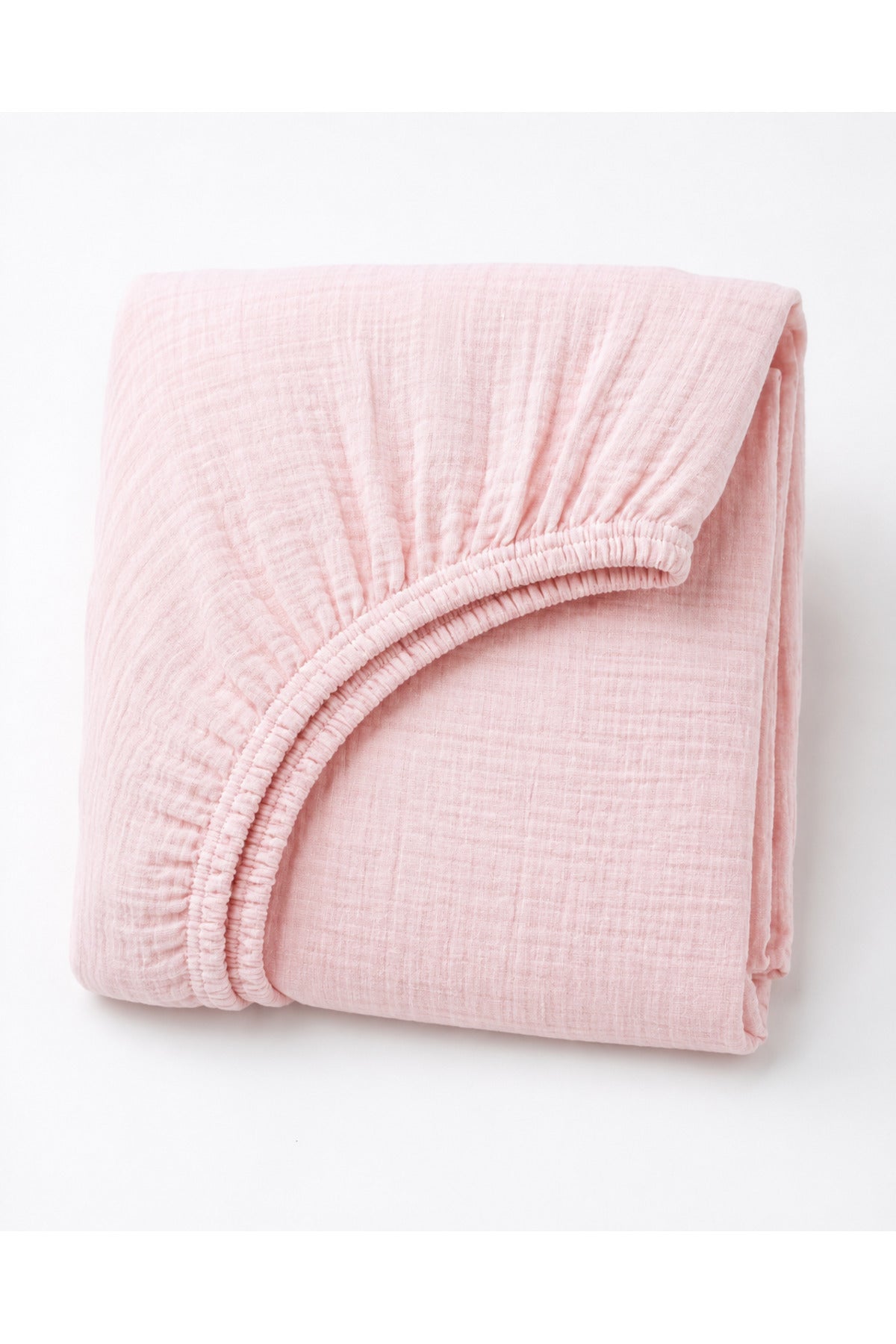 Müslin Lastikli Bebek Çarşafı 70x120 cm [Renk: Pembe]